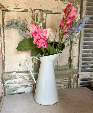 Classic French enamel pitcher