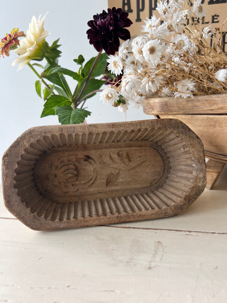 French wooden butter mould