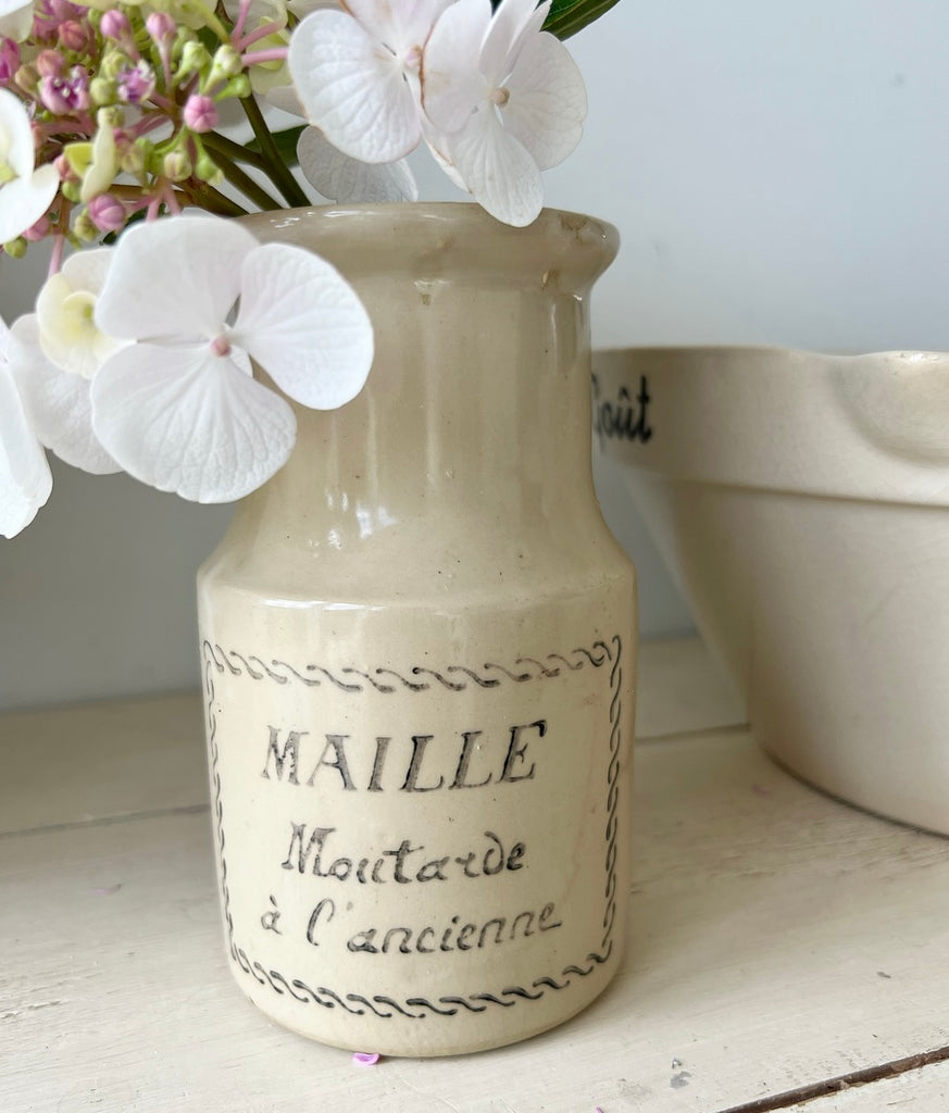 Vintage French Maille mustard jar