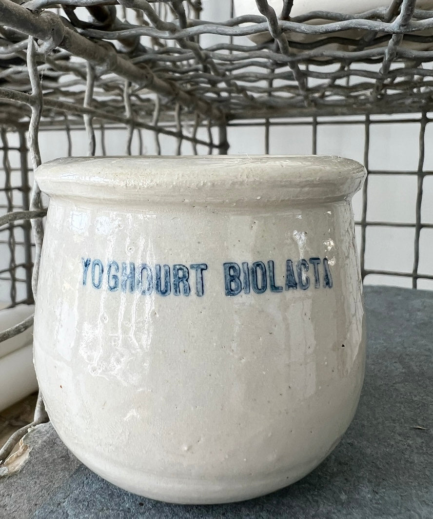 Cute French yoghurt pot