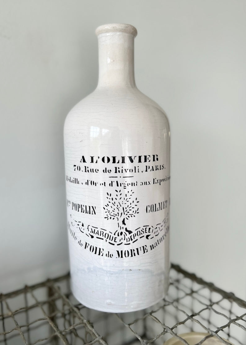 Vintage Parisian  oil bottle
