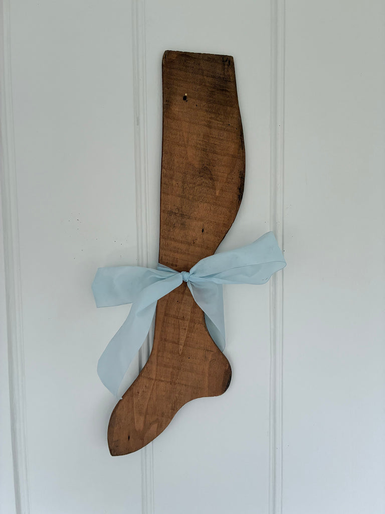 Vintage wooden stocking form
