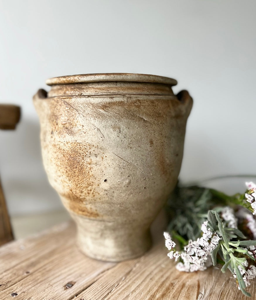 Beautiful stoneware confit pot