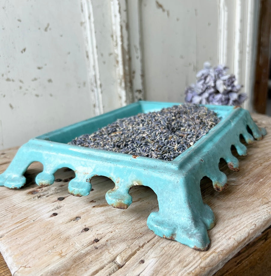 Antique enamelled French spittoon