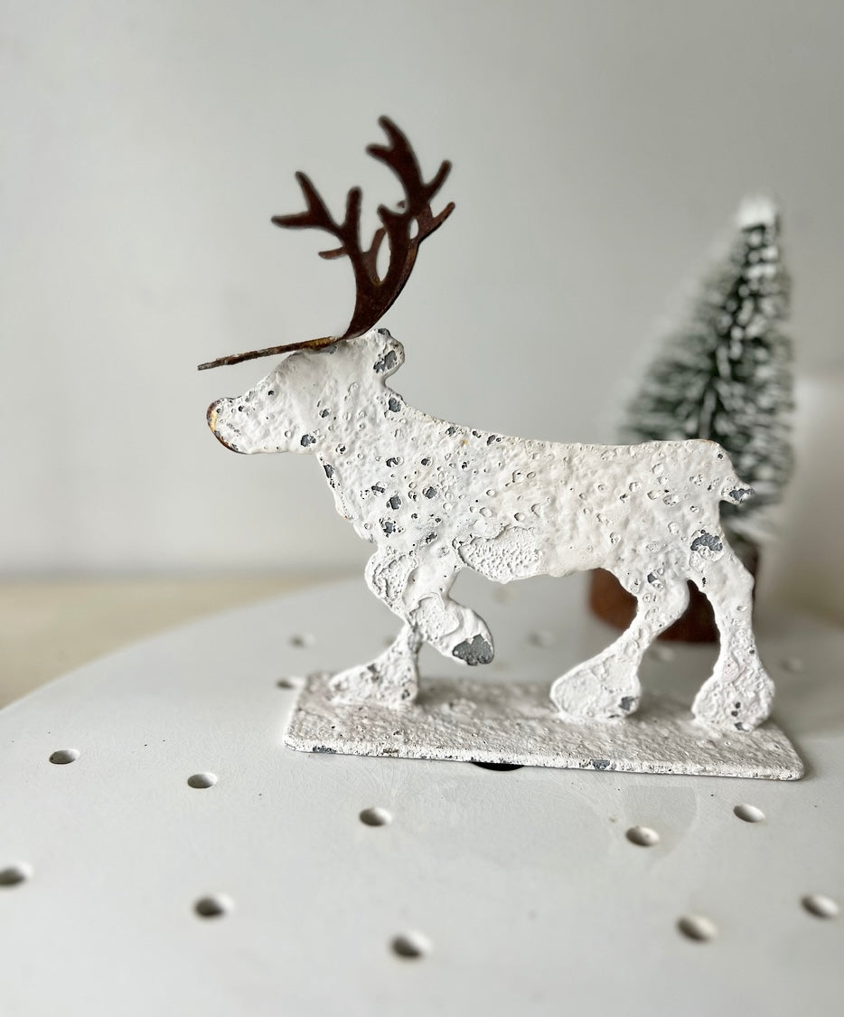 Hand crafted metal reindeer
