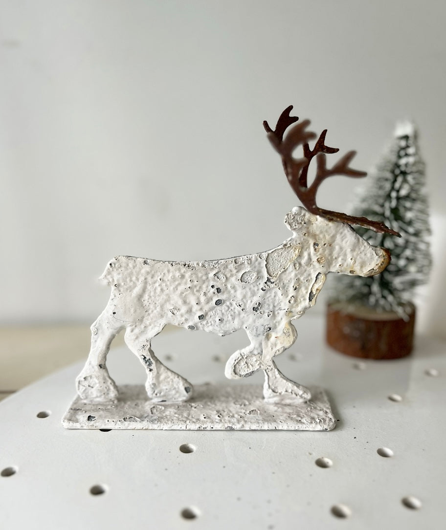 Hand crafted metal reindeer